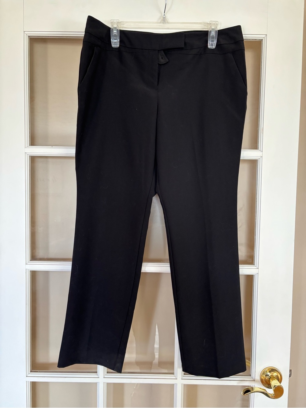 Worthington Black Straight-Leg Dress Pants